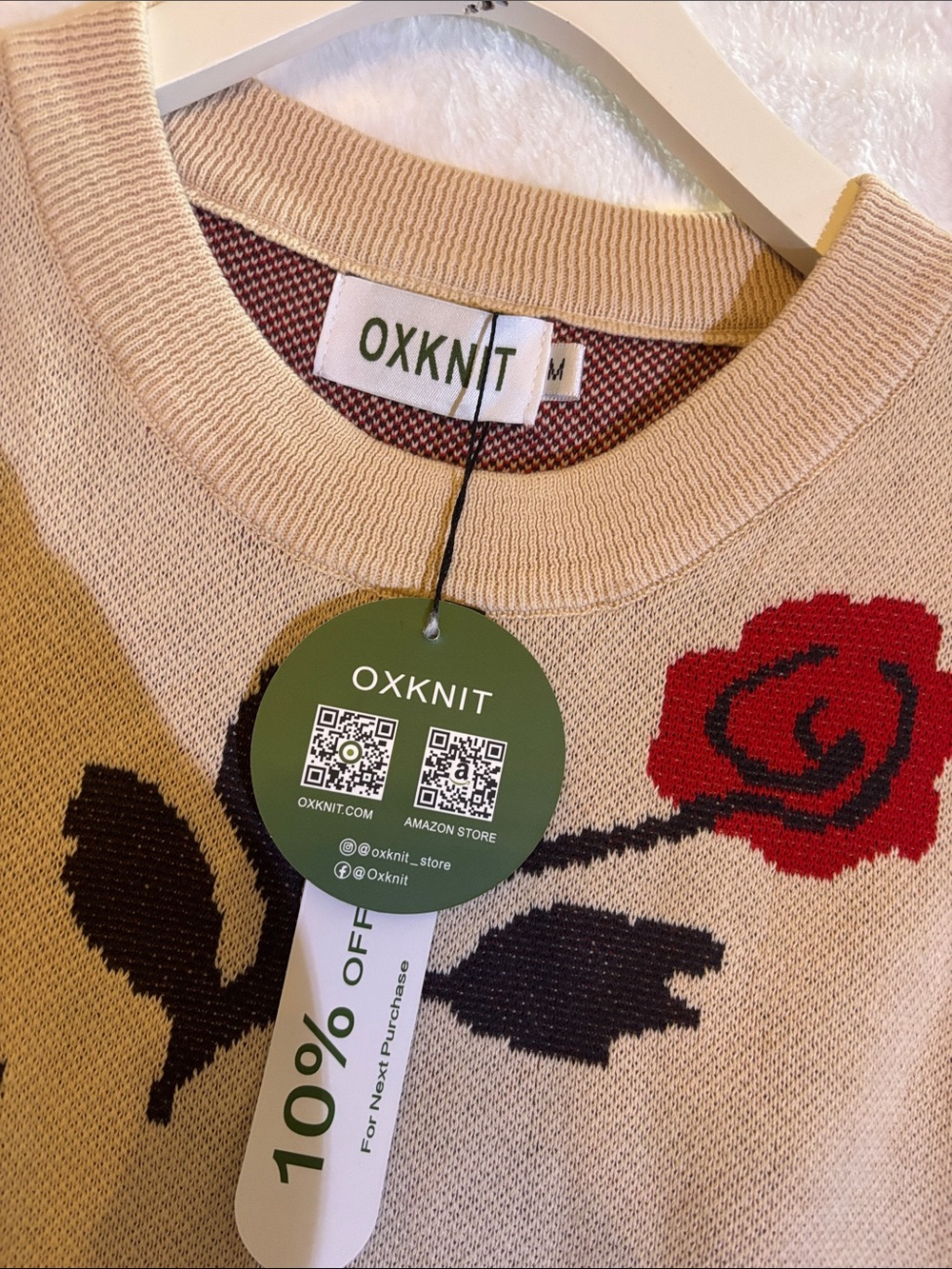 OXKNIT medium rose 2 piece set NWT - Picture 6 of 8
